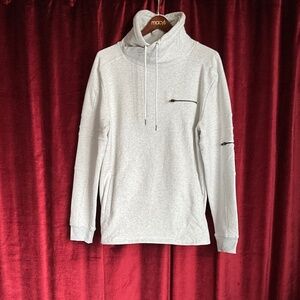 NANA JUDY Men's Authentic Logo Funnel Neck Sweatshirt - Gray  XL NWOT